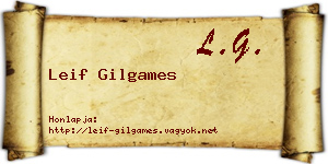 Leif Gilgames névjegykártya